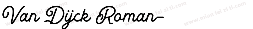 Van Dijck Roman字体转换
